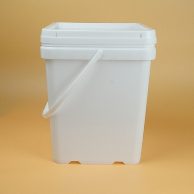 cubeta quadrada do empacotamento plástico de produto comestível 16.5L com tampa e punho