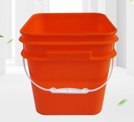 Opção de impressão de transferência térmica de balde de plástico quadrado resistente a produtos químicos