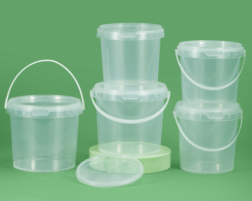 Impressão em tela Balde de comida de plástico com design de balde para conveniência