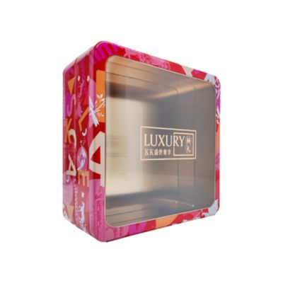 Pequena lata de lata decorativa durável e perfeita para suas soluções de embalagem