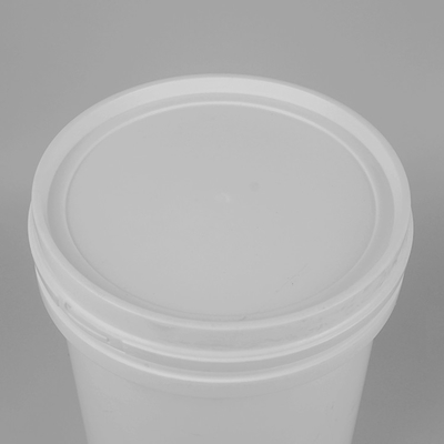 Cubetas o círculo plástico de 5 do galão 20Liter branco deu forma com a pressão na tampa
