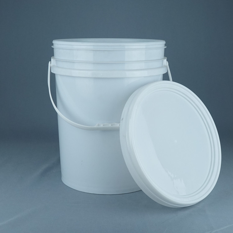 Capa branca incluída no balde químico de PP/HDPE para impressão de tela de transferência térmica IML