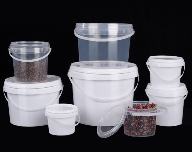 Cubeta plástica material do alimento do HDPE branca ou a outra cor 0.2L-20L