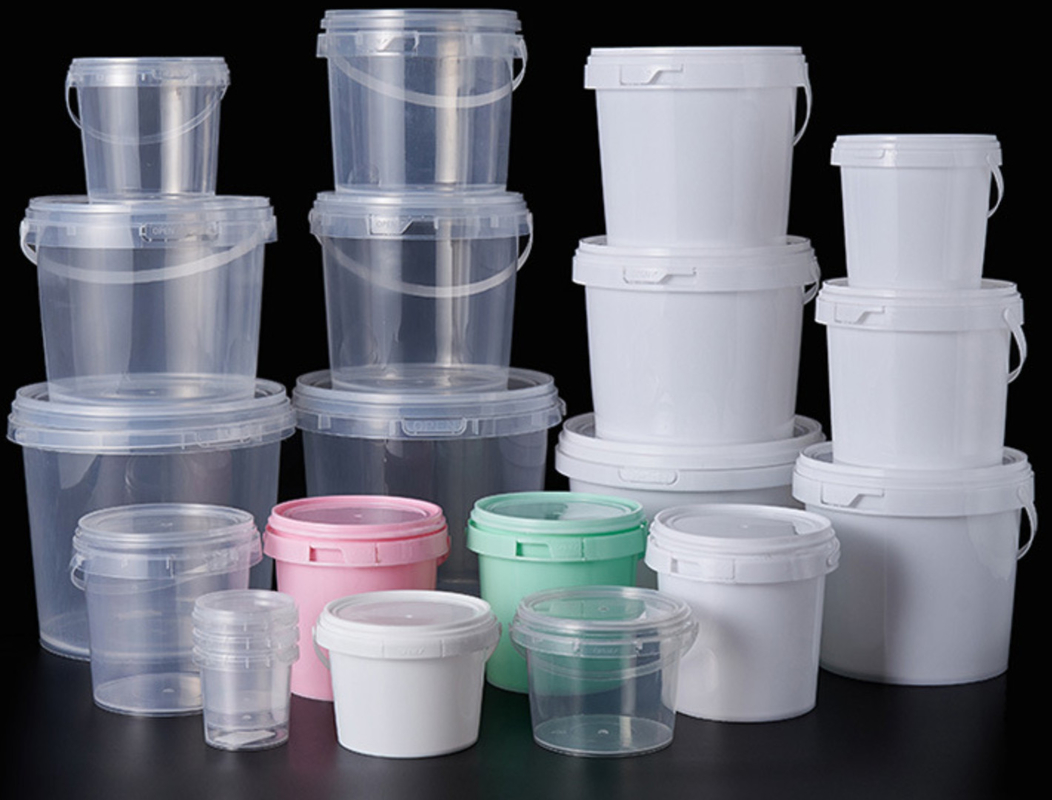 Balde com tampa Balde de plástico para alimentação para impressão IML ou transferência térmica ou serigrafia