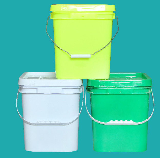 Resistência Química Balde Quadrado de Plástico 1,2 Kg para Brinquedos de Pintura de Grau Alimentar