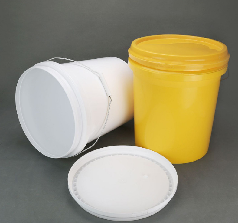 20L Snap On Lid balde de plástico empilhável 15,5 altura 11,5 diâmetro design branco personalizável