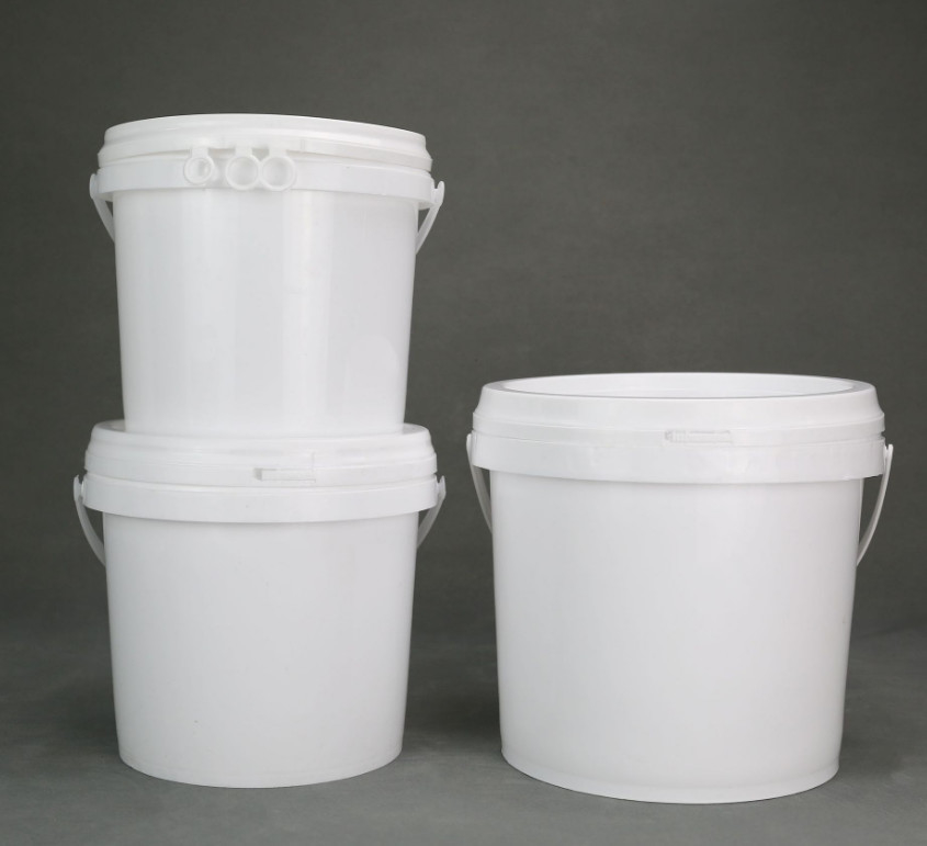 Capa branca incluída no balde químico de PP/HDPE para impressão de tela de transferência térmica IML