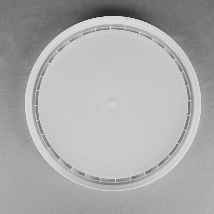 20L Snap On Lid balde de plástico empilhável 15,5 altura 11,5 diâmetro design branco personalizável