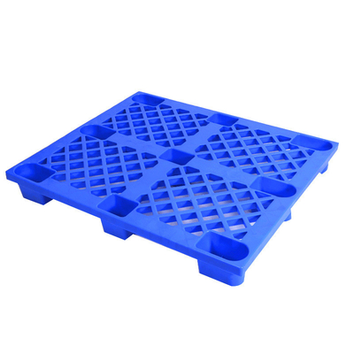 Palete de plástico encaixável HDPE de 9 pés com entrada de 4 vias de face única