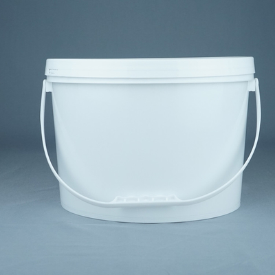 Balde de plástico de forma oval de frutas com transferência térmica e serigrafia