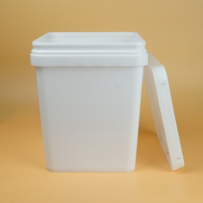 cubeta quadrada do empacotamento plástico de produto comestível 16.5L com tampa e punho