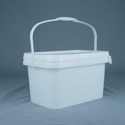 cubeta plástica do retângulo do produto comestível 5kg com punho e tampa