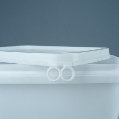 cubeta plástica do retângulo do produto comestível 5kg com punho e tampa