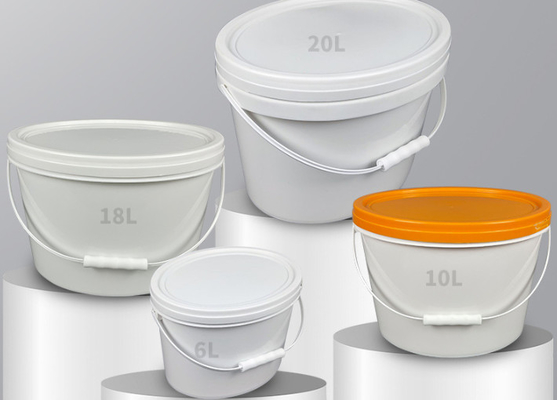 Cubeta plástica oval customizável PP/HDPE com IML ou impressão térmica de transferência ou da tela