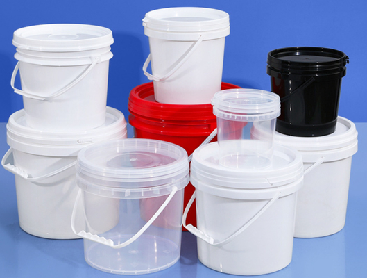 Baldes de plástico de qualidade alimentar empilháveis com manuseio livre de BPA
