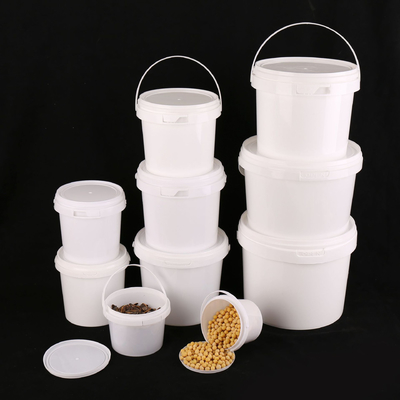 Balde de plástico branco para armazenamento de alimentos com método de pagamento T/T