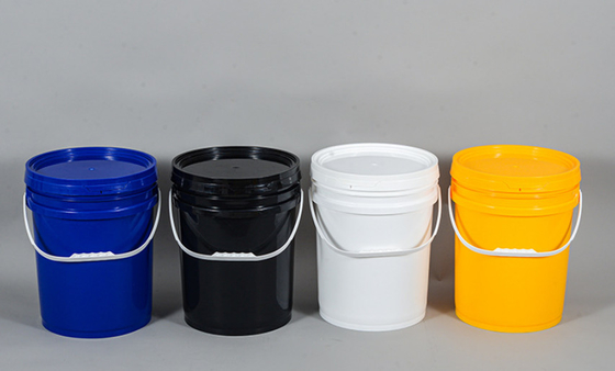 Baldes de plástico transparentes de 5 galões com resistência UV