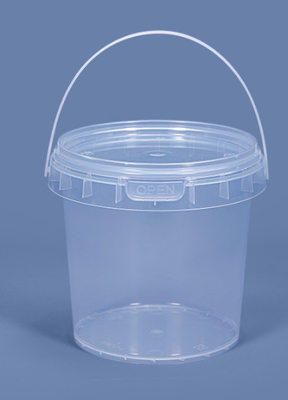 Impressão de tela Balde de plástico de alimentos leve com material PP / HDPE