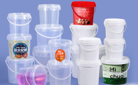 Balde de plástico disponível com tampa para armazenamento de alimentos com método de pagamento T/T
