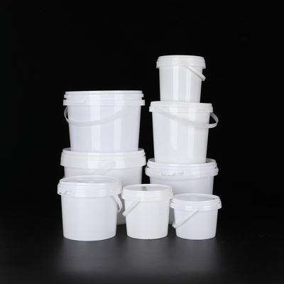 Balde branco de qualidade alimentar / balde de qualidade alimentar com alça 1L-5L Capacidade livre de BPA Temperatura segura