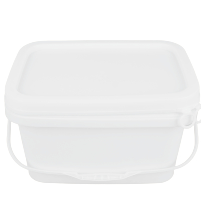 Recipiente Quadrado de Plástico de 1,2 Kg Feito com 100% Matéria-Prima PP