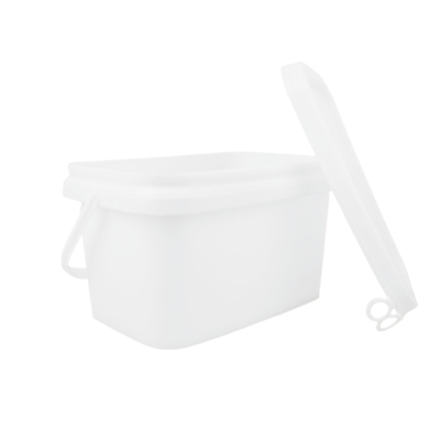 Recipiente Quadrado de Plástico de 1,2 Kg Feito com 100% Matéria-Prima PP