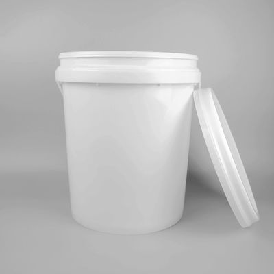 18L PP cubeta plástica de um preto de 5 galões em volta do produto comestível claro