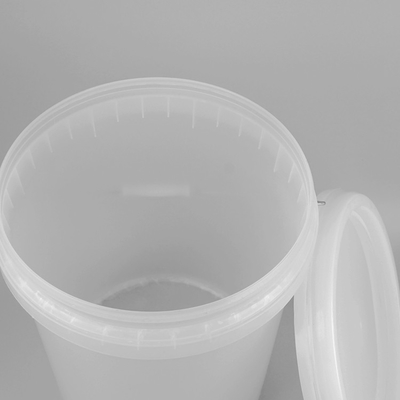 Cubeta plástica transparente do polipropileno de 18 litros produto comestível de 18 litros