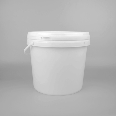 Balde de pintura de plástico branco à prova de vazamento de 2 kg