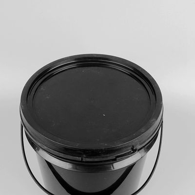 cubeta plástica redonda preta de 4.8L PP cubeta plástica da pintura de 1 galão