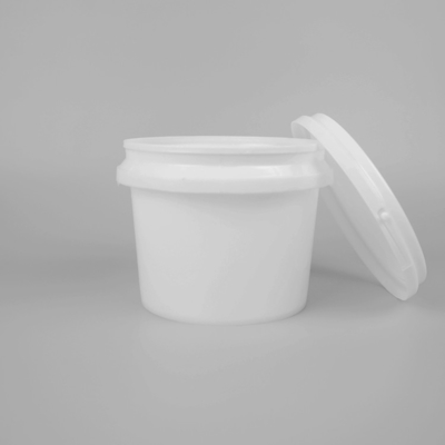 Tela que imprime a cubeta plástica redonda 1200ml para pinturas das escovas dos brinquedos