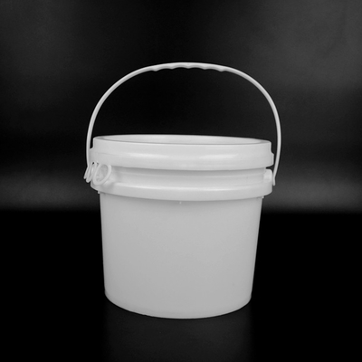 Branco plástico redondo da cubeta de 1 galão 19*17*17.2cm com punho plástico