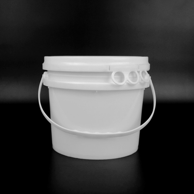 Branco plástico redondo da cubeta de 1 galão 19*17*17.2cm com punho plástico