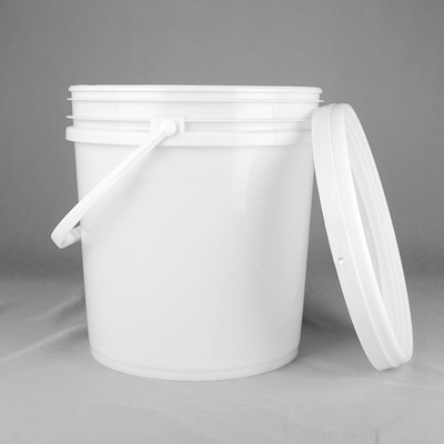 4,5 certificação plástica branca de Pail With ISO9001 da cubeta plástica redonda do galão
