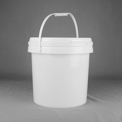 Cubeta redonda branca material 10L Pail With Lid da pintura dos PP 10 litros