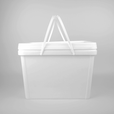 Cubeta quadrada 20L branco Pail With Lid plástica