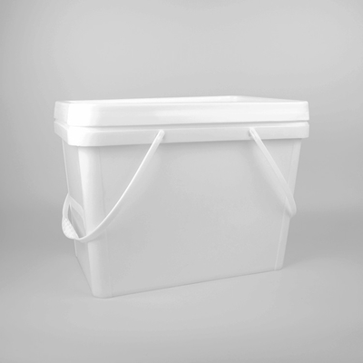 Cubeta quadrada 20L branco Pail With Lid plástica