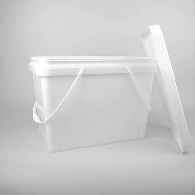 Cubeta quadrada 20L branco Pail With Lid plástica