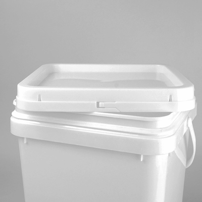 Cor branca plástica 20L do produto comestível da cubeta do quadrado