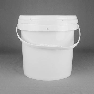 Cubeta redonda branca material 10L Pail With Lid da pintura dos PP 10 litros