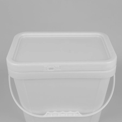 Produto comestível plástico garantido 6L das cubetas do preto do quadrado