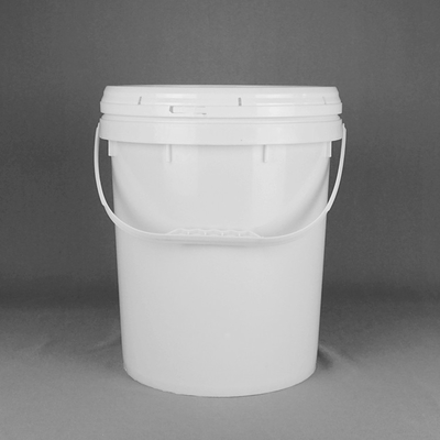 22L branco pintura plástica Pail With Lid de 5 cubetas plásticas do galão