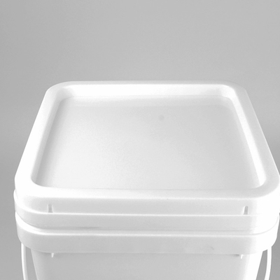 Cor branca plástica 20L do produto comestível da cubeta do quadrado
