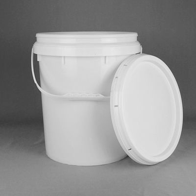 22L branco pintura plástica Pail With Lid de 5 cubetas plásticas do galão