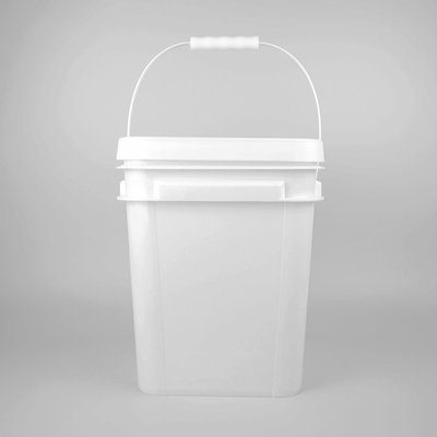 Balde plástico do quadrado de 1,2 quilogramas para o branco da pintura ou a outra cor