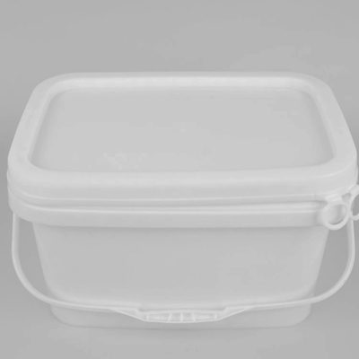 cubeta plástica quadrada clara do produto comestível de 25*17*15.8cm com aprovação do GV
