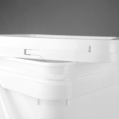 Cilindro retangular do empacotamento plástico de produto comestível 20kg com tampa e os punhos duplos
