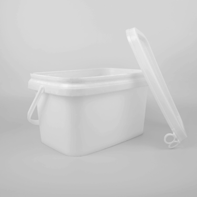 cubeta plástica quadrada clara do produto comestível de 25*17*15.8cm com aprovação do GV
