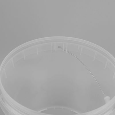 cubeta transparente do empacotamento plástico de 1L 5L 10L personalizada com tampa e punho