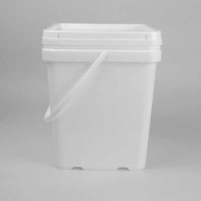 Produto comestível quadrado plástico Pail With Lid And Handle plástica de 18 cubetas do litro